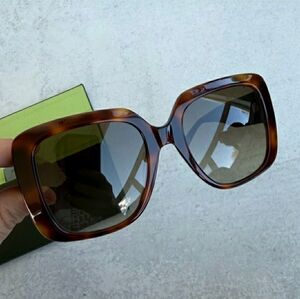 NEW Longchamp Oversized Square Sunglasses with Collapsible Case